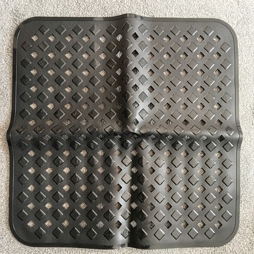 Black square floor mat suction - black,