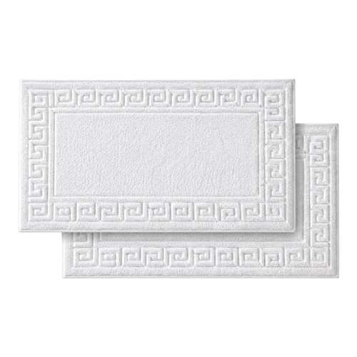 Greek key bath mat soft - mat,