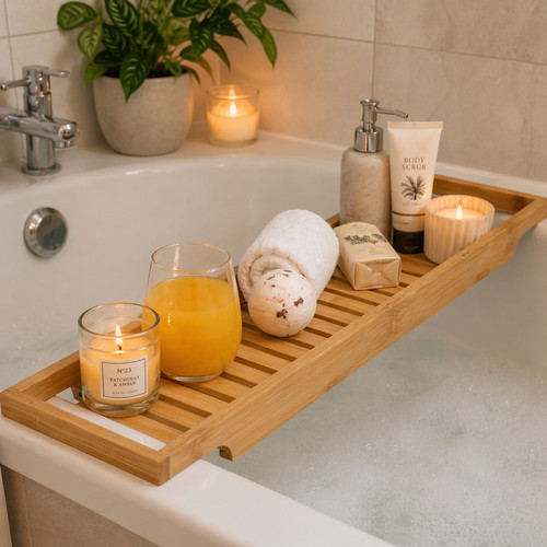 Bamboo bath caddy - bamboo, tray
