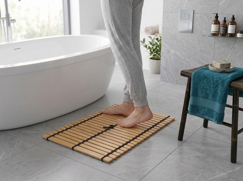 Wooden bamboo non slip - bamboo,