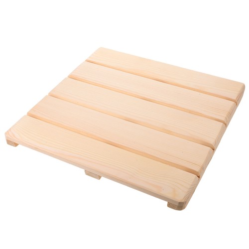 Natural wood shower floor - floor, mat