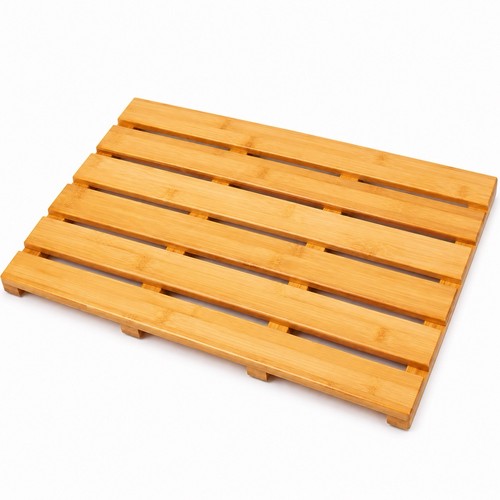 Natural bamboo bath - bath, mat